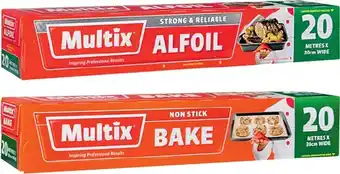 IGA Multix Alfoil or Non Stick Bake 20m×30cm offer