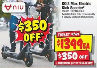 JB Hi-Fi KQi3 Max Electric Kick Scooter offer