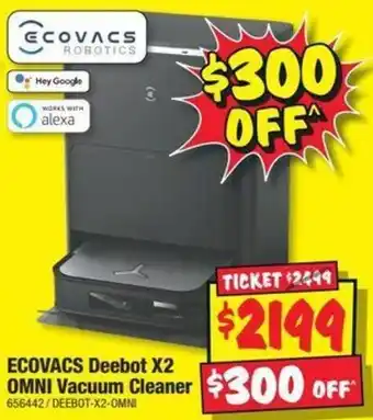 JB Hi-Fi ECOVACS Deebot X2 OMNI Vacuum Cleaner offer