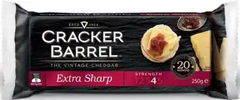 IGA Cracker Barrel Extra Sharp Vintage Cheddar Cheese 250g offer