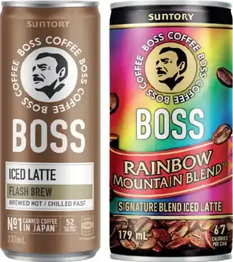 IGA Suntory Boss Coffee 179‑237mL Selected Varieties offer