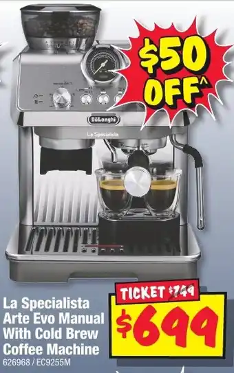 JB Hi-Fi La Specialista Arte Evo Manual With Cold Brew Coffee Machine offer