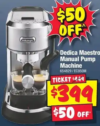 JB Hi-Fi DeLonghi Dedica Maestro Manual Pump Machine offer
