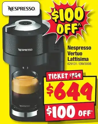 JB Hi-Fi Nespresso Vertuo Lattisima offer