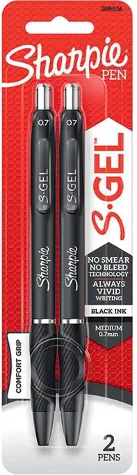 IGA Sharpie S.Gel Pen Black Ink 2 Pack offer