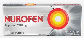 IGA Nurofen Ibuprofen 200mg Tablets 24 Pack offer