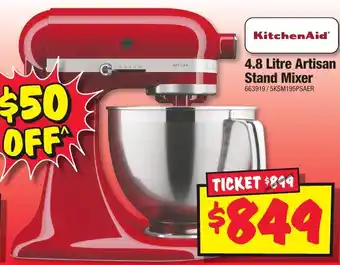 JB Hi-Fi KitchenAid 4.8 Litre Artisan Stand Mixer offer