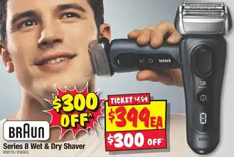 JB Hi-Fi BRAUN Series 8 Wet & Dry Shaver offer