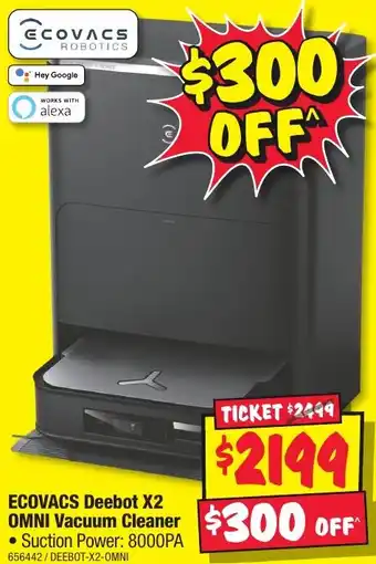 JB Hi-Fi ECOVACS Deebot X2 OMNI Vacuum Cleaner offer