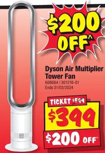 JB Hi-Fi Dyson Air Multiplier Tower Fan offer