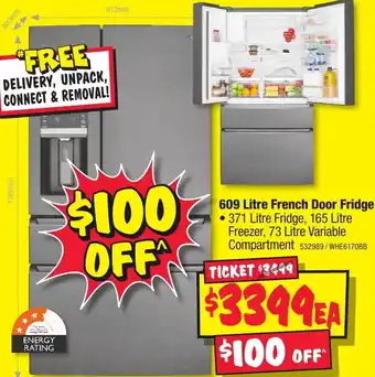 JB Hi-Fi 609 Litre French Door Fridge offer