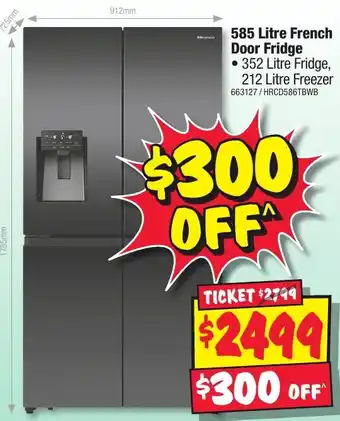 JB Hi-Fi 585 Litre French Door Fridge offer