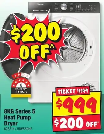 JB Hi-Fi 8KG Series 5 Heat Pump Dryer offer
