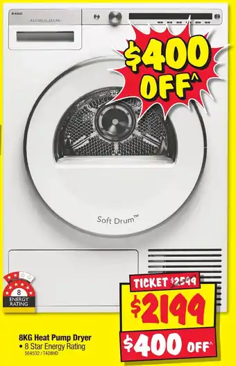JB Hi-Fi 8KG Heat Pump Dryer offer