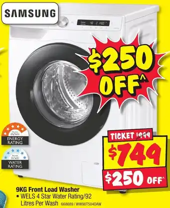 JB Hi-Fi SAMSUNG 9KG Front Load Washer offer