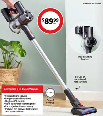 Coles Germanica 2-in-1 Stick Vacuum offer