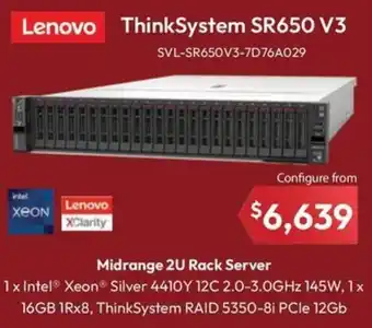 Leader Computers Lenovo ThinkSystem SR650 V3 offer