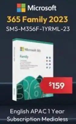 Leader Computers Microsoft 365 Family 2023 SMS-M356F-1YRML-23 offer