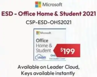Leader Computers Microsoft ESD - Office Home & Student 2021 CSP-ESD-OHS2021 offer