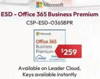 Leader Computers Microsoft ESD - Office 365 Business Premium CSP-ESD-0365BPR offer