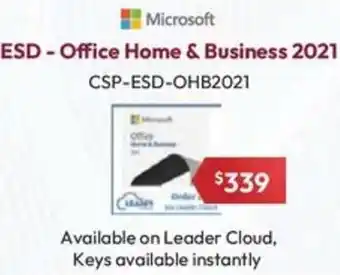 Leader Computers Microsoft ESD - Office Home & Business 2021 CSP-ESD-OHB2021 offer