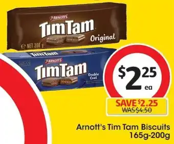 Coles Arnott's Tim Tam Biscuits 165g-200g offer