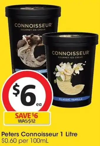 Coles Peters Connoisseur 1 Litre offer
