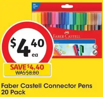 Coles Faber Castell Connector Pens 20 Pack offer