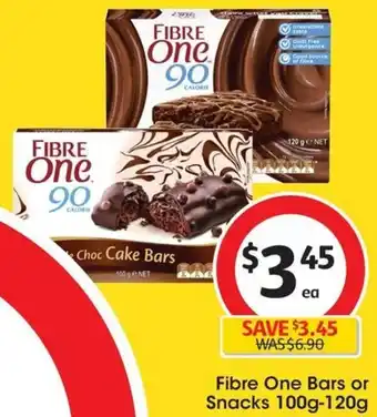 Coles Fibre One Bars or Snacks 100g-120g offer