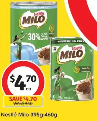 Coles Nestlé Milo 395g-460g offer