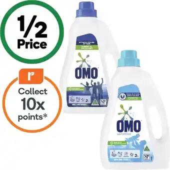 Woolworths OMO Laundry Liquid 2 Litre or Powder 2 kg offer