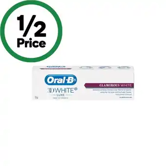 Woolworths Oral-B 3D White Luxe Toothpaste 95g offer