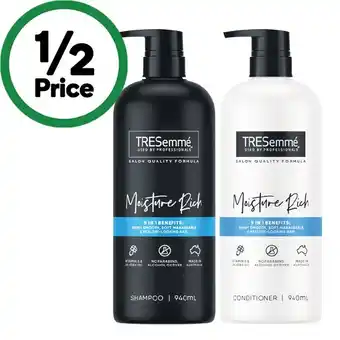 Woolworths TRESemme Shampoo or Conditioner 940ml offer