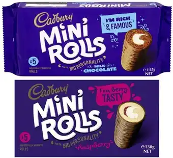 Coles Cadbury Cake Bars or Rolls 105g-130g offer