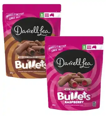 Darrell Lea Bullets or Balls 150g-226g