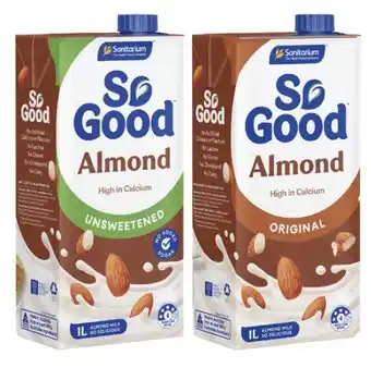 Coles So Good Almond Milk 1 Litre offer