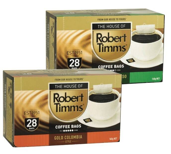 Robert Timms Coffee Bags 24 Pack28 Pack offer at Coles