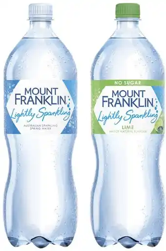 Coles Mount Franklin Lightly Sparkling 1.25 Litre offer