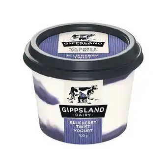 Woolworths Gippsland Dairy Twist Yoghurt 700g offer