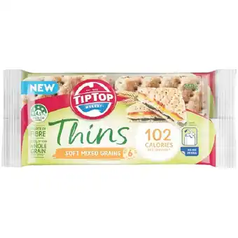 Woolworths Tip Top Sandwich Thins Varieties 200-240g offer