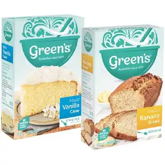 Woolworths Green’s Traditional Baking Mixes 340-470g offer