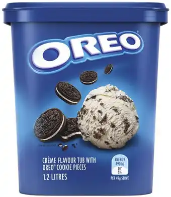Coles Oreo Ice Cream 1.2 litre offer