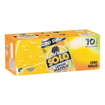 Woolworths Pepsi, Solo, Mountain Dew, Schweppes Lemonade Soft Drink Varieties 10 x 375ml offer