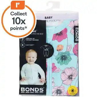 Woolworths Bonds Zippy Wondersuit Assorted Pk 1 offer
