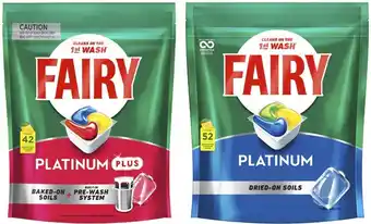 Coles Fairy Dishwashing Tablets Platinum 52 Pack or Platinum Plus 42 Pack offer