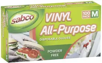 Coles Sabco Vinyl All-Purpose Disposable Gloves Medium 100 Pack offer