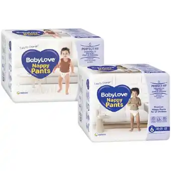 Woolworths Babylove Nappy Pants Pk 22-38 offer