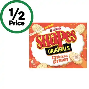 Woolworths Arnott’s Shapes 160-190g or Arnott’s Shapes Fully Loaded 130g offer