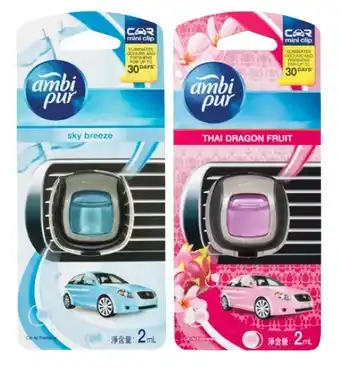 Coles Ambi Pur Car Mini Clip Air Freshener 2mL offer
