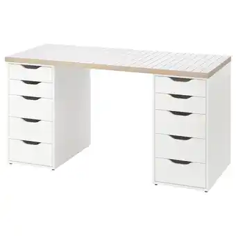 IKEA Lagkapten / alex Desk, white anthracite/white, 140x60 cm offer